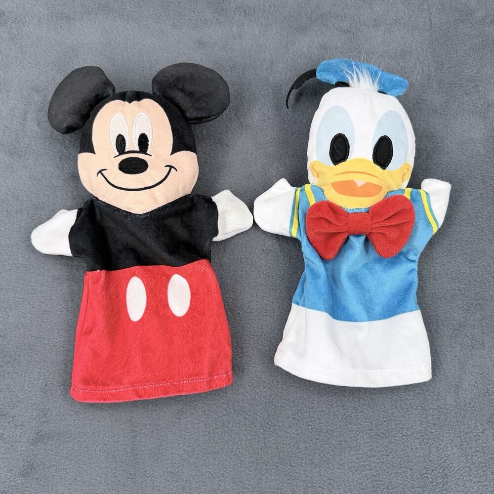 Melissa & Doug Disney Baby Mickey & Donald Hand Puppets Set Plush 11–12 in